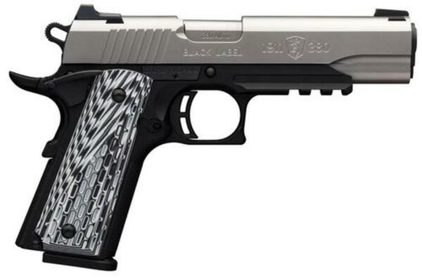 Browning 1911-380 Black Label Pro Compact, .380 ACP, 3.62", 8rd, Black G10 Grips