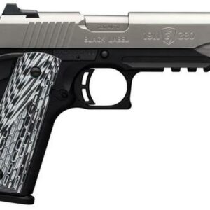 Browning 1911-380 Black Label Pro Single 380 ACP, 4.25", SS, Rail, Black, Night Sights,, rd , 8 rd