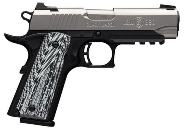 Browning 1911-380 Single 380 ACP 4.25", Black,, rd, 8 rd