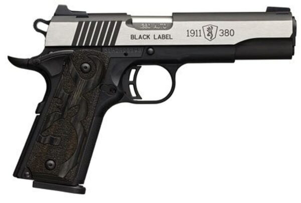 Browning Black Label Medallion Pro, .380 ACP, 4.25", 8rd, Stainless Steel