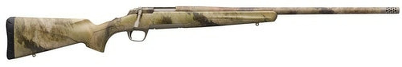 Browning, X-Bolt Predator Hunter, Bolt, 6.5 Creedmoor, 22" Barrel, Threaded 5/8X24, Muzzle Brake, A-TACS AU Camo Stock and Barrel, Right Hand, 4Rd