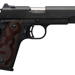 Browning 1911, .380 ACP, 4.25" Barrel, 8rd, Wood Grips, Black