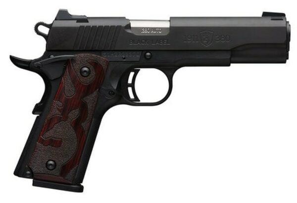 Browning 1911 Black Label, .380 ACP, 3.625", 8rd, Wood Grips, Black