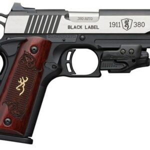 Browning 1911 Black Label Crimson Trace Laser 380 ACP, 3-Dot Sight, 4.25" Barrel