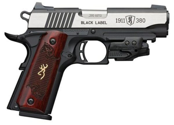 Browning 1911 Black Label Crimson Trace Laser 380 ACP, 3-Dot Sight, 3 5/8" Barrel