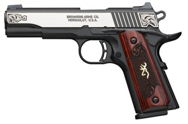 Browning 1911 Blacklabel, .380 ACP, 3 5/8", 8rd, Rosewood Grips, Black Frame