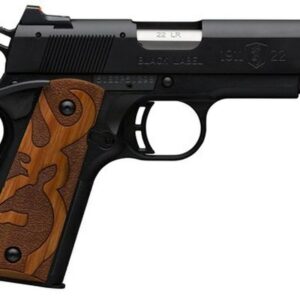 Browning 1911 Black Label, .22 LR, 4.25", 10rd, Brown Stipled Grips, Black