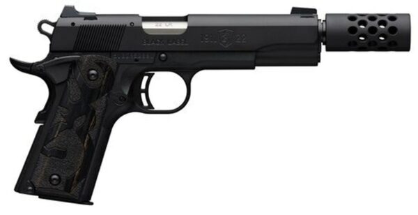 Browning 1911 Black Label 22 LR, 3-Dot Sight, 4 7/8" Barrel, Suppressor Ready
