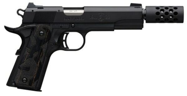 Browning 1911 Black Label 22 LR, 3-Dot Sight, 4.25" Barrel, Suppressor Ready