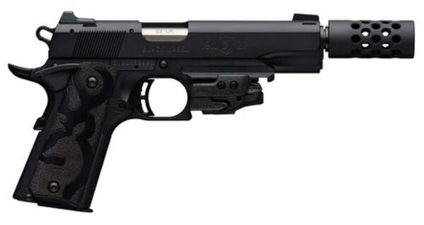 Browning 1911 Black Label Crimson Trace Laser 22 LR, 4 7/8" Barrel, Suppressor Ready