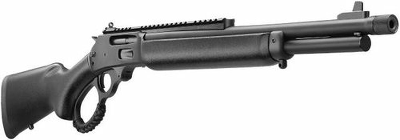 Marlin 1895 Dark Series 45-70 Govt 16" Threaded Barrel, Black Matte Finish, Black Webbed Stock, XS Rail