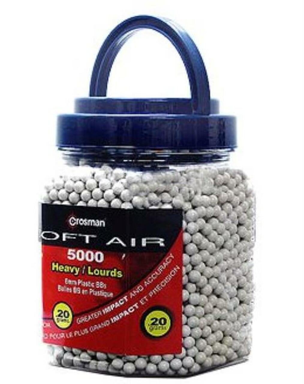 Crosman Airsoft Ammunition .20 Grams, White, 5000 Count