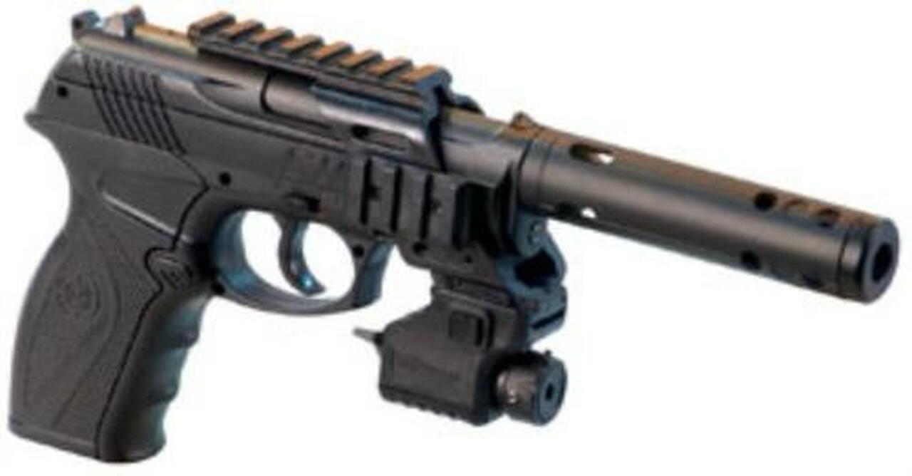 Crosman C11 Tactical Co2 Semi-Auto Pistol .177 Bb, Quad Rail Laser, Black