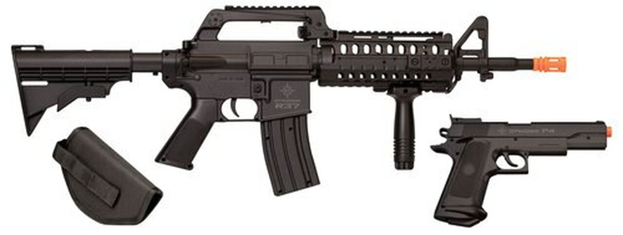 Crosman Elite Air Rifle/Pistol Kit 6mm Airsoft Black