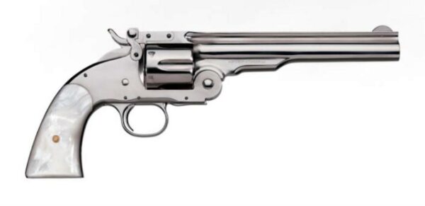 Uberti No. 3 2nd Model Top Break Nickel Finish Pearl Grip .45 Colt 7"