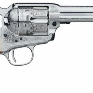 Uberti 1873 Cattleman, .45 Colt, 4.75" Barrel, 6rd, Full Scroll Engraving, Stainless Steel