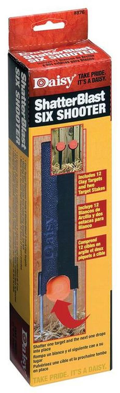 Daisy ShatterBlast Six Shot Clay Target Dispenser Black, 12 Discs