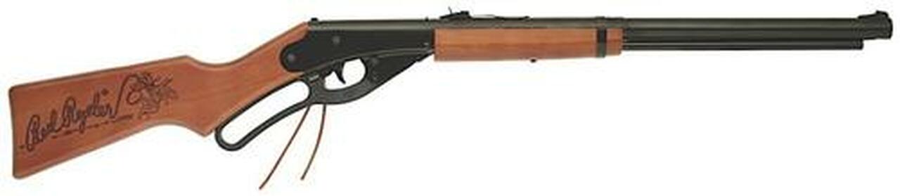 Daisy Red Ryder Fun Kit, BB, 350 Feet Per Second, 10.75" Barrel, Black Color, Wood Stock, 650Rd Capacity