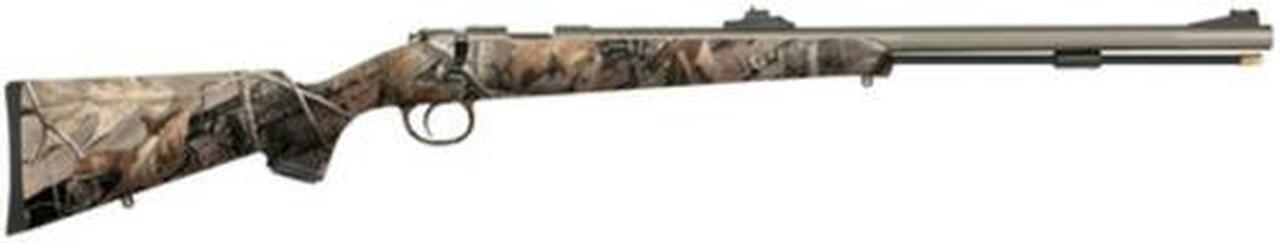 Traditions Black Powder Evolution .50 Caliber 24" Fluted Barrel Premium CeraKote Finish Fiber Optic Sights Three Ignitions Realtree AP Synthetic Stock
