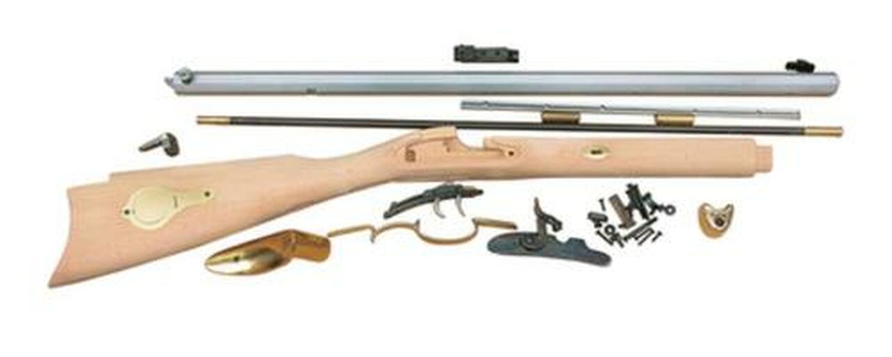 Traditions Black Powder St Louis Hawken Rifle Kit .50 Caliber Percussion 28" Octagonal Barrel White Hardwood Stock Clampacked