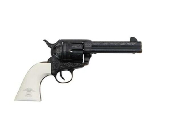 Traditions 1873 Liberty 45LC 4.75" 6rd White PVC Grips Blued