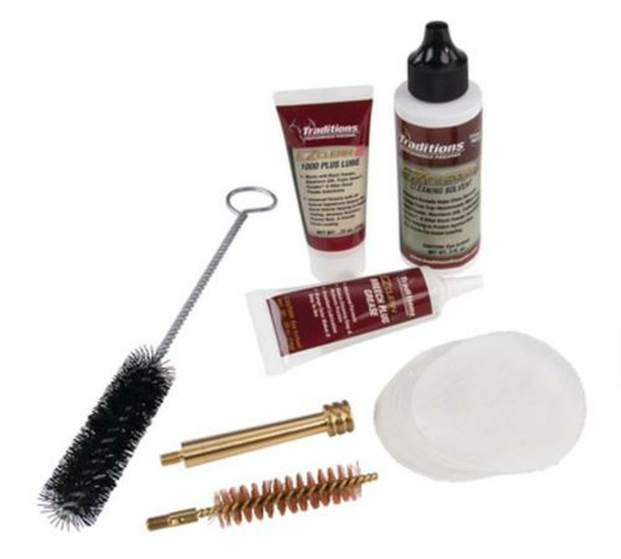 Traditions EZClean2 Muzzleloader Cleaning Kit Brushes/Cleaner/Patches 7p