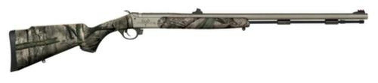 Traditions Black Powder Pursuit G4 Ultralight .50 Caliber 26" Tapered Fluted Barrel CeraKote Finish Williams Metal Fiber Optic Sights Mossy Oak New Treestand Soft Touch Stock