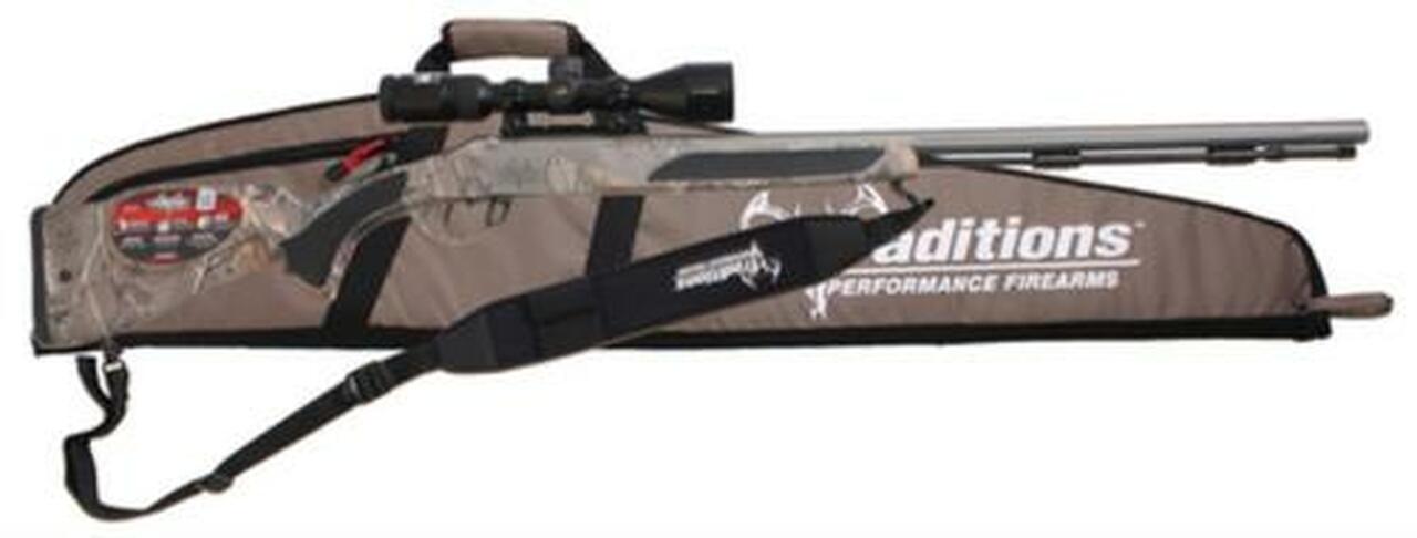 Traditions Black Powder Vortek StrikerFire Crush Package .50 Caliber 28" Barrel 3-9x40mm Scope Hogue Stock Realtree Xtra Camo