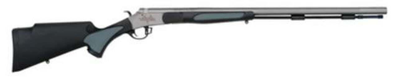 Traditions Black Powder Vortek Ultralight .50 Caliber 28" Barrel CeraKote Finish No Sights Black Hogue Overmold Stock