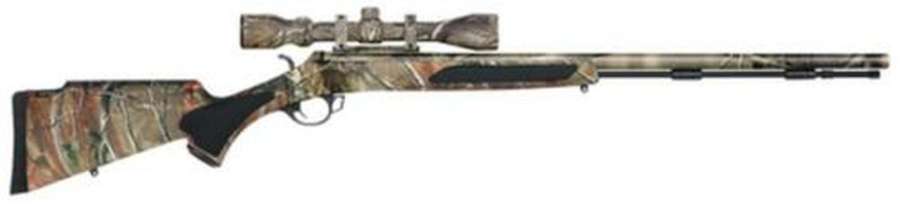 Traditions Vortek Ultralight .50 Caliber 28" Barrel 3-9x40mm Scope Hogue Stock Full Realtree AP Camo
