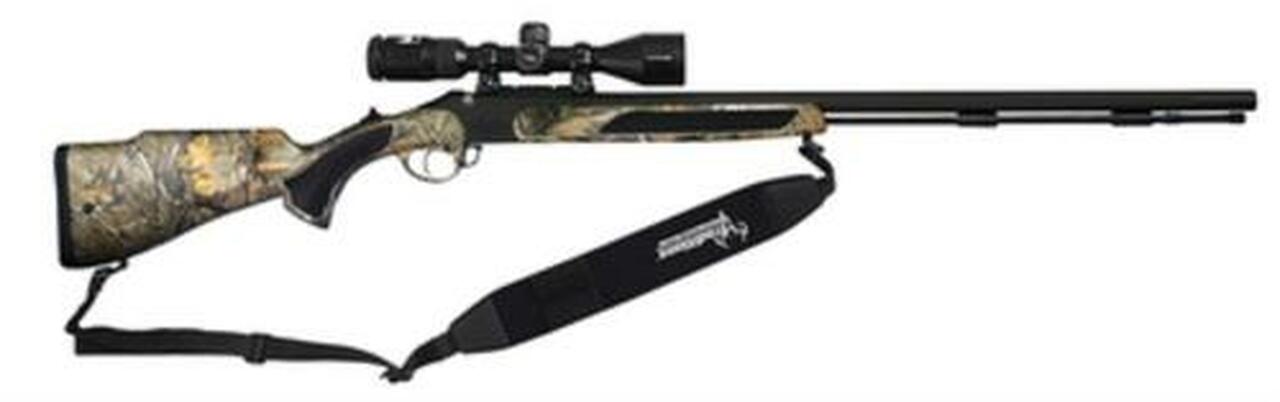 Traditions Black Powder Vortek StrikerFire Crush Package .50 Caliber 28" Barrel Realtree Xtra/Nitride Finish 3-9x40mm Nikon InLine XR Matte BDC 300 Range-Finding Scope Hogue Overmold Stock Realtree Xtra Camo
