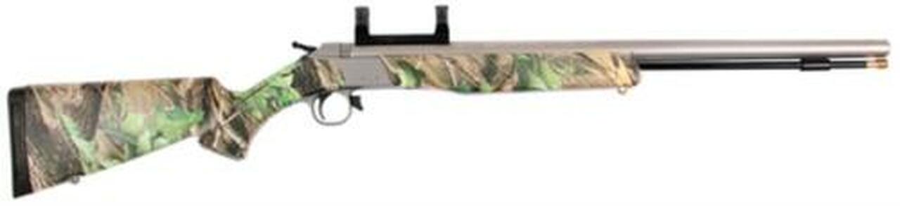 CVA Wolf 209 Magnum .50 Caliber 24" Stainless Steel Barrel Fiber Optic Sights Realtree Hardwoods Green HD Stock