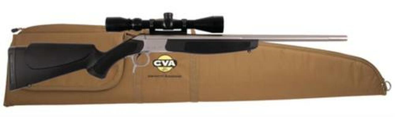 CVA Scout V2 Single Shot Package .44 Magnum 22" Stainless Steel Barrel Synthetic Stock Black With KonusPro 3-9x40mm Riflescope and Case