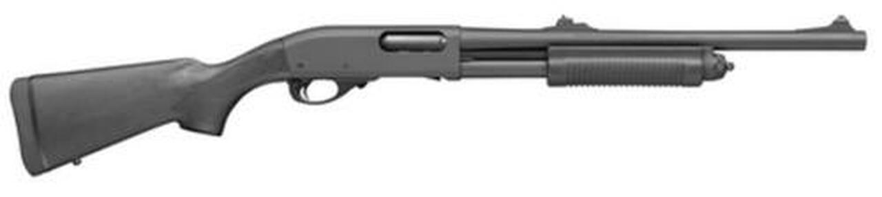 Remington 870 Police With Speedfeed Synthetic Stock 12 Ga 18" Barrel Improved Cylinder Choke Rifle Sights Parkerized Finish 4rd