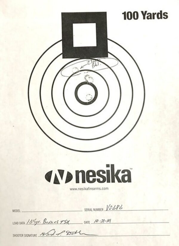Nesika Sporter Rifle 300 Win Mag 26" SS Barrel, Bell & Carlson Tan Stock