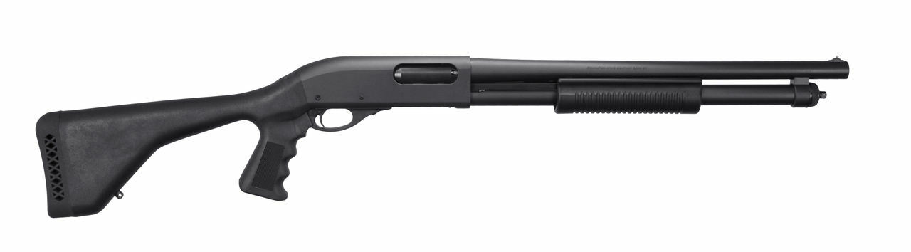 Remington 870 Express Tactical Pump 12 Ga 18.5" Barrel Pistol Grip Black Sock 6rd