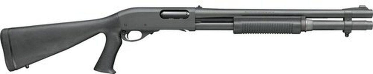 Remington 870 Police Pump 12 Ga, 18", 3", Black Synthetic Pistol Grip Stock, 6rd
