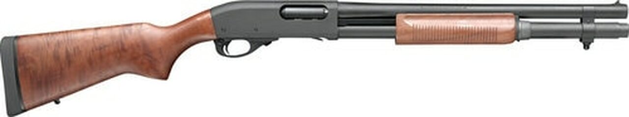 Remington 870 Police Pump 12 Ga, 18", 3", Black Collapsible/Recoil Reducing Stock, 6rd