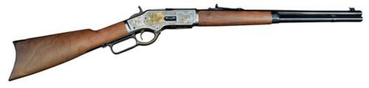 Winchester 1873 45 Colt Black/Gold Lever 20" Barrel Walnut Stock 10 Rd