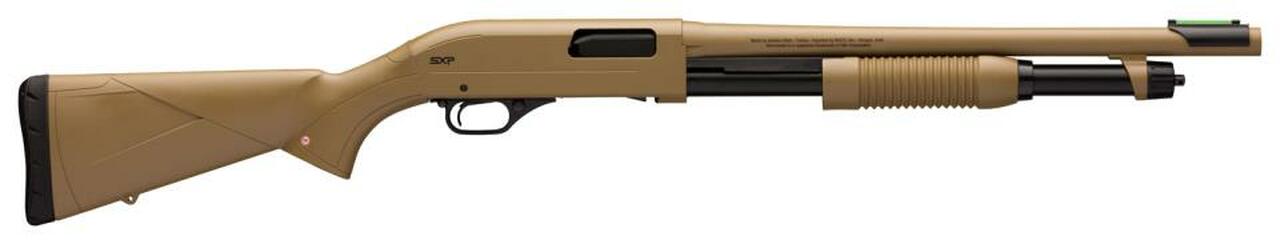 Winchester Repeating Arms SXP 12 Ga 3", 18" Barrel, Flat Dark Earth Finsh, Cylinder Choke, 5 Round, Bead Sight