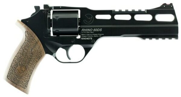 Chiappa Firearms Rhino 60DS Single/Double 9mm 6" 6 Walnut Black