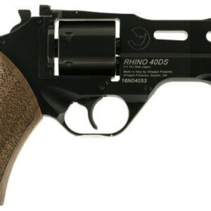 Chiappa Rhino 40DS, 9mm, 4" Barrel, 6rd, Walnut Grip, Black