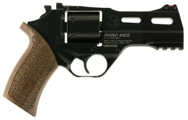 Chiappa Rhino 40DS, 9mm, 4" Barrel, 6rd, Walnut Grip, Black