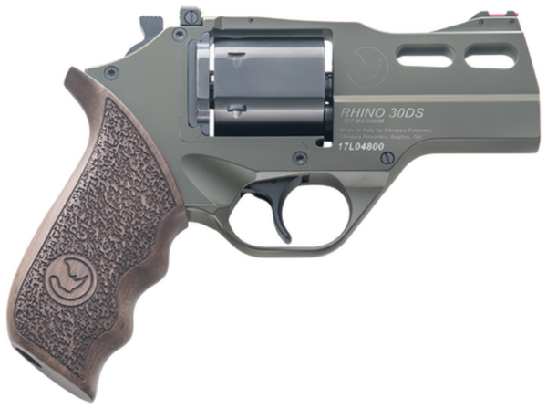 Chiappa Rhino 30SAR, CA Legal, .357 Mag, 3", 6rd, SAA, Walnut, OD Green