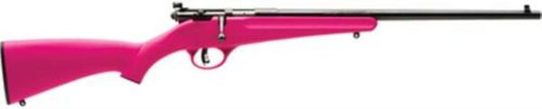 Savage Rascal Single Shot Youth 22LR/Long/Short 16.1" Blued Barrel Pink Synthetic Stock