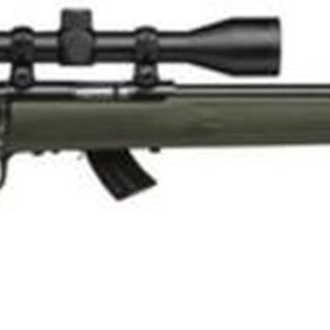 Savage MKII FXP 22LR, 21" Barrel, Bushnell 3-9x40 Scope Incl, Blued Finish, Olive Drab Stock, 10rd