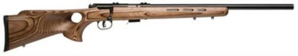 Savage Mark II Btv 22LR 21 Inch Heavy Target Barrel Blue Finish Accutrigger Brown Laminate Thumbhole Stock 5 Rounds
