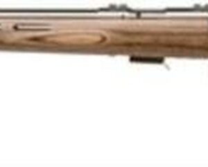 Savage 93R17 BTVLSS, 17HMR, 21" Heavy Barrel, Stainless Steel Barrel and Action, Brown Laminated Thumbhole Stock, Left Hand, 5Rd, Detachable Box Magazine