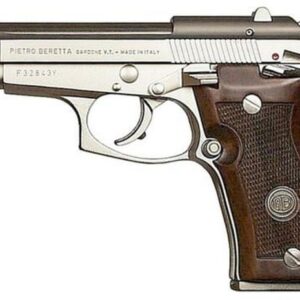 Beretta 85F .380 ACP, Double Action, Nickel, Wood Grips, 8rd