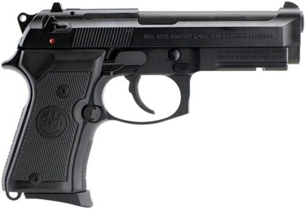 Beretta 92 Compact, Rail 9mm 4.25 Barrel, Black Synthetic Grip Black Bruniton Finish, 10rd